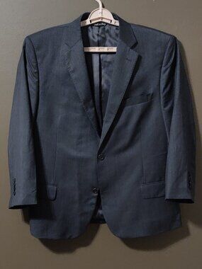 Ermenegildo Zegna BlackLabel Wool Saks Fifth Avenue Suit Jacket Slim Fit SIZE 44
